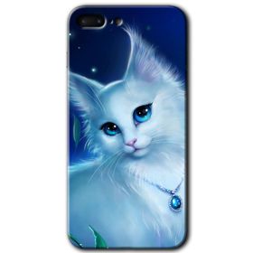 Apple iPhone 7 Plus Cat Glance Baskılı Uyumlu Silikon Kılıf