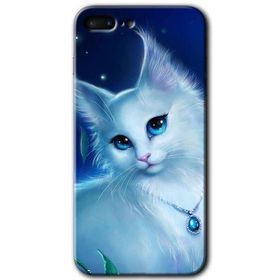 Apple iPhone 7 Plus Cat Glance Baskılı Uyumlu Silikon Kılıf