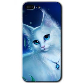 Apple iPhone 7 Plus Cat Glance Baskılı Uyumlu Silikon Kılıf