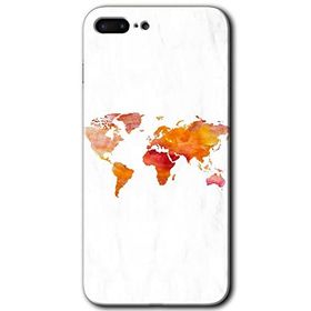 Apple iPhone 7 Plus Dünya Haritası Baskılı Uyumlu Silikon Kılıf