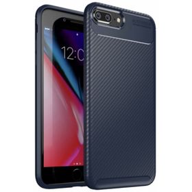 Apple Iphone 7 Plus Negro Karbon-Lacivert Silikon Kılıf