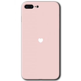 Apple iPhone 7 Plus Sade Kalp Baskılı Uyumlu Silikon Kılıf