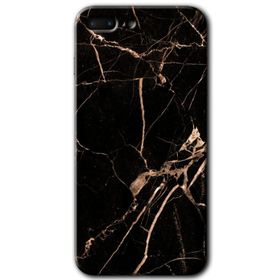 Apple iPhone 7 Plus Siyah Gold Mermer Baskılı Uyumlu Silikon Kılıf