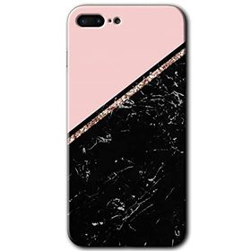Apple iPhone 7 Plus Yarım Mermer Baskılı Uyumlu Silikon Kılıf