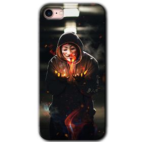 Apple iPhone 7 V for Fire Baskılı Uyumlu Silikon Kılıf