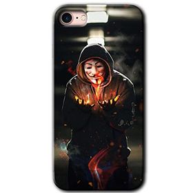 Apple iPhone 7 V for Fire Baskılı Uyumlu Silikon Kılıf