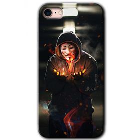Apple iPhone 7 V for Fire Baskılı Uyumlu Silikon Kılıf