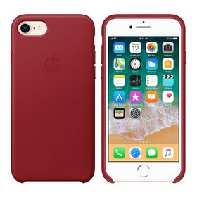 Apple iPhone 8-7 Kırmızı Deri Kılıf