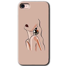 Apple iPhone 8 Çizim Silüet Baskılı Uyumlu Silikon Kılıf