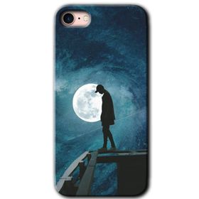 Apple iPhone 8 Dolunay Yalnızlık Baskılı Uyumlu Silikon Kılıf