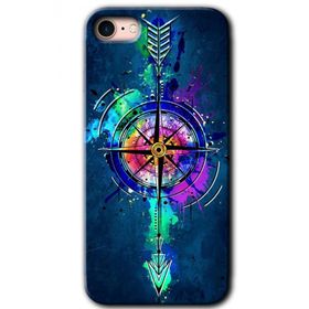 Apple iPhone 8 Gizemli Pusula Baskılı Uyumlu Silikon Kılıf