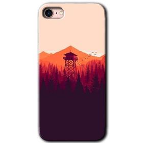 Apple iPhone 8 Gözlem Kulesi Baskılı Uyumlu Silikon Kılıf