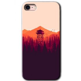Apple iPhone 8 Gözlem Kulesi Baskılı Uyumlu Silikon Kılıf