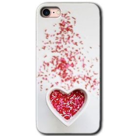 Apple iPhone 8 Kalpli Şekerleme Baskılı Uyumlu Silikon Kılıf