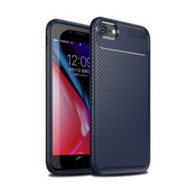 Apple Iphone 8 Negro Karbon-Lacivert Silikon Kılıf