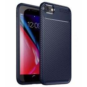 Apple Iphone 8 Negro Karbon-Lacivert Silikon Kılıf