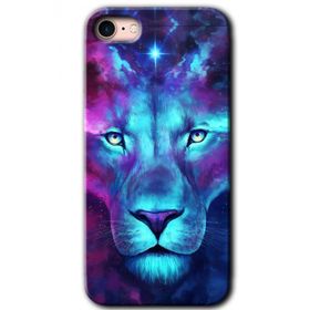 Apple iPhone 8 Neon Lion Baskılı Uyumlu Silikon Kılıf