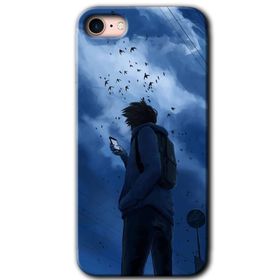 Apple iPhone 8 Sonbahar Yalnızlığı Baskılı Uyumlu Silikon Kılıf