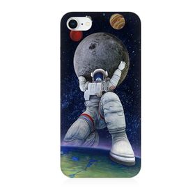 Apple iPhone 8 Uyumlu Astronot Baskılı Silikon Kılıf