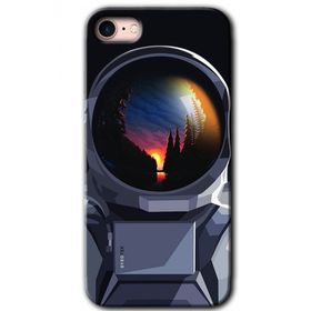Apple iPhone 8 Uyumlu Astronot Baskılı Silikon Kılıf