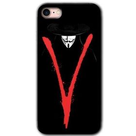 Apple iPhone 8 V for Baskılı Uyumlu Silikon Kılıf