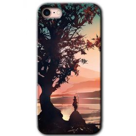 Apple iPhone 8 Yalnız Savaşcı Baskılı Uyumlu Silikon Kılıf