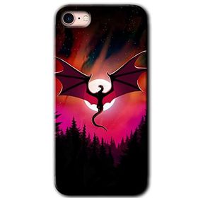 Apple iPhone SE 2020 Dragon Night Baskılı Uyumlu Silikon Kılıf