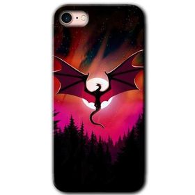 Apple iPhone SE 2020 Dragon Night Baskılı Uyumlu Silikon Kılıf