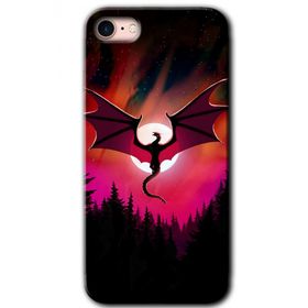 Apple iPhone SE 2020 Dragon Night Baskılı Uyumlu Silikon Kılıf