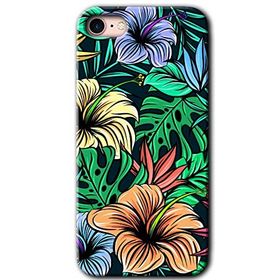 Apple iPhone SE 2020 Hibiscus Flowers Baskılı Uyumlu Silikon Kılıf
