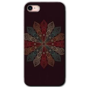 Apple iPhone SE 2020 Mandala Flower Wal Baskılı Uyumlu Silikon Kılıf