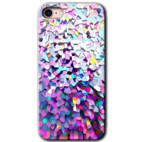 Apple iPhone SE 2020 Mosaic Fragments Colorfull Baskılı Uyumlu Silikon Kılıf