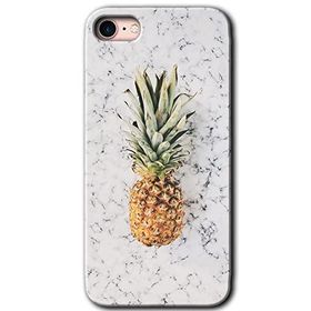Apple iPhone SE 2022 Ananas Baskılı Uyumlu Silikon Kılıf