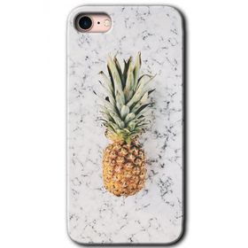 Apple iPhone SE 2022 Ananas Baskılı Uyumlu Silikon Kılıf