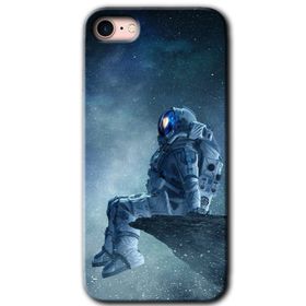 Apple iPhone SE 2022 Astronot Yalnızlığı Baskılı Uyumlu Silikon Kılıf