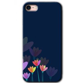 Apple iPhone SE 2022 Çizim Çiçekleri Baskılı Uyumlu Silikon Kılıf