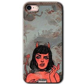 Apple iPhone SE 2022 Devil Girl Baskılı Uyumlu Silikon Kılıf