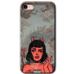 Apple iPhone SE 2022 Devil Girl Baskılı Uyumlu Silikon Kılıf