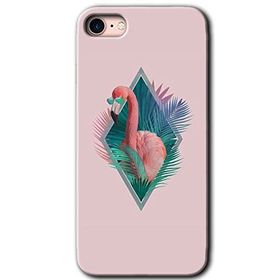 Apple iPhone SE 2022 Flamingo Baskılı Uyumlu Silikon Kılıf