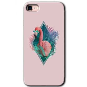 Apple iPhone SE 2022 Flamingo Baskılı Uyumlu Silikon Kılıf