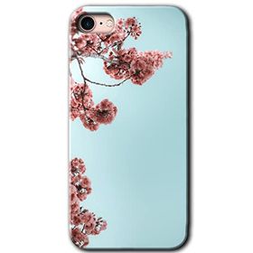 Apple iPhone SE 2022 Japon Çiçeği Baskılı Uyumlu Silikon Kılıf