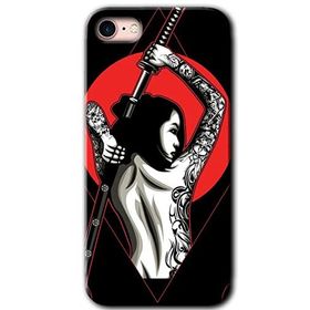Apple iPhone SE 2022 Samurai Girl Baskılı Uyumlu Silikon Kılıf
