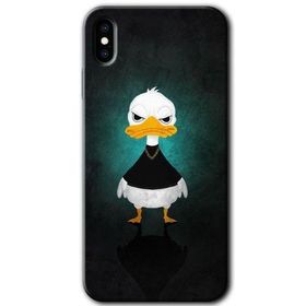 Apple iPhone X Angry Duck Baskılı Uyumlu Silikon Kılıf