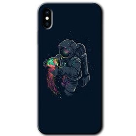 Apple iPhone X Astronot Kıyafeti Baskılı Uyumlu Silikon Kılıf