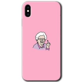 Apple iPhone X Bad Grandmother Baskılı Uyumlu Silikon Kılıf