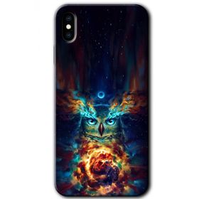 Apple iPhone X Ballı Baykuş Baskılı Uyumlu Silikon Kılıf