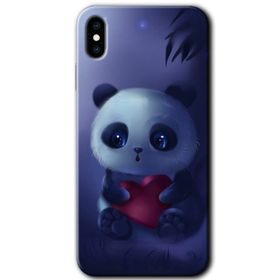 Apple iPhone X Bebek Panda Baskılı Uyumlu Silikon Kılıf