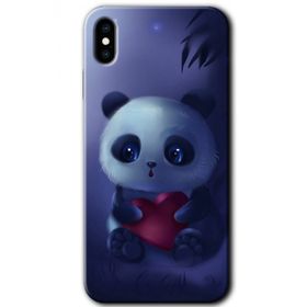 Apple iPhone X Bebek Panda Baskılı Uyumlu Silikon Kılıf