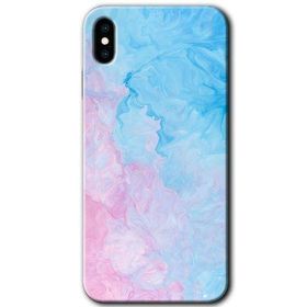 Apple iPhone X Blue Art Baskılı Uyumlu Silikon Kılıf