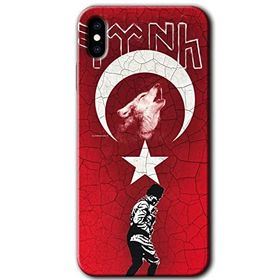 Apple iPhone X Bozkurt Atam Baskılı Uyumlu Silikon Kılıf